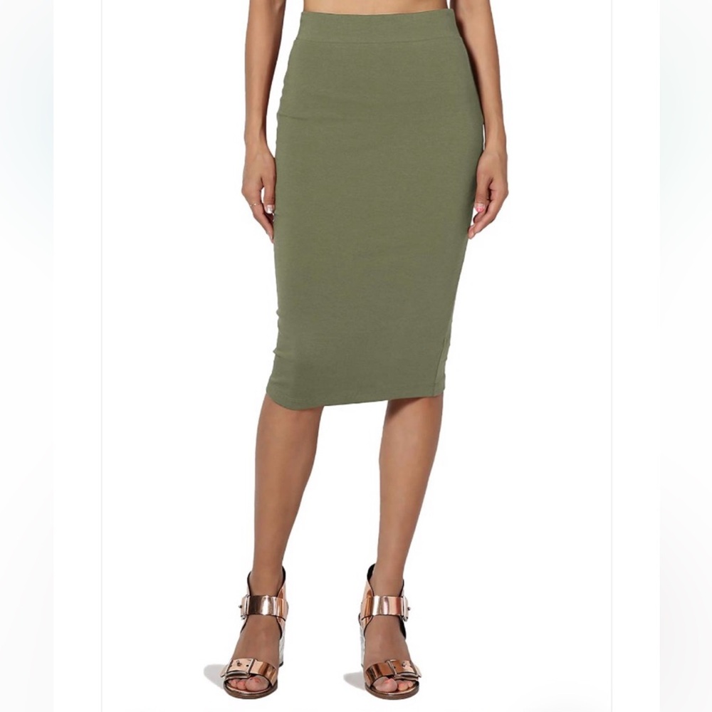 Olive Army Green Women's Pencil Skirt